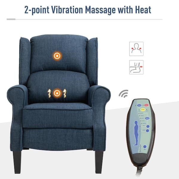 homcom heated vibrating suede massage recliner