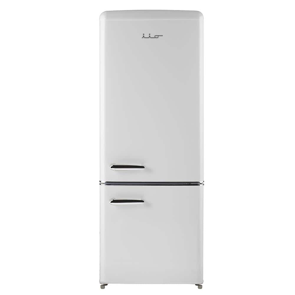iio 11 Cu. Ft. Retro Refrigerator with Bottom Freezer in White (Right -  HouseTie