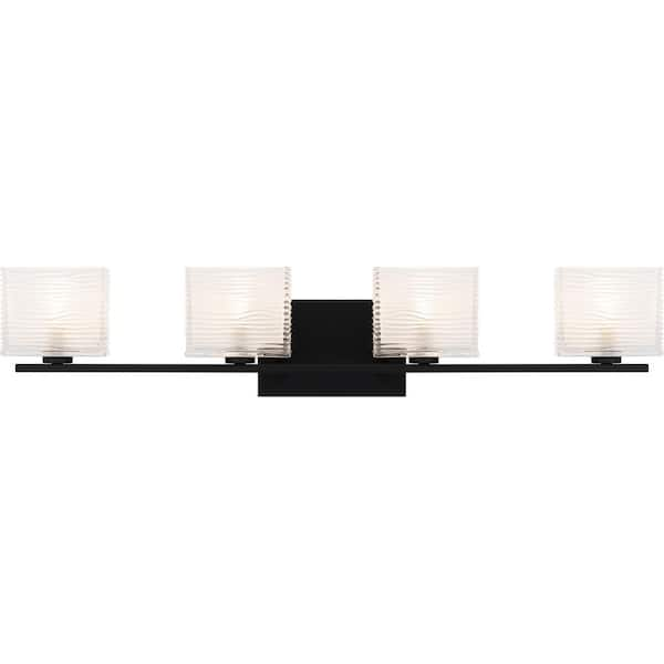 Quoizel Westcap 32 in. 4-Light Matte Black Vanity Light WCP8604MBK ...