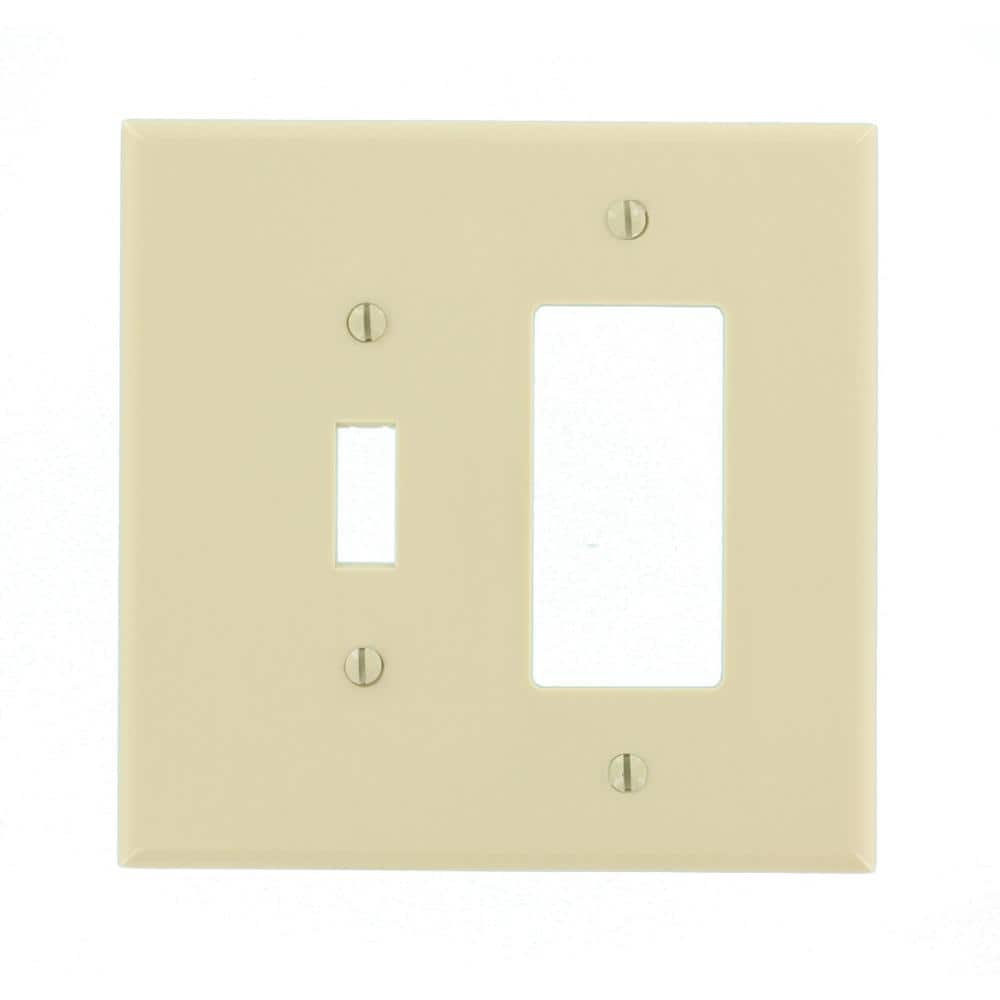 Ivory 2-Gang Oversized Plastic Wall Plate