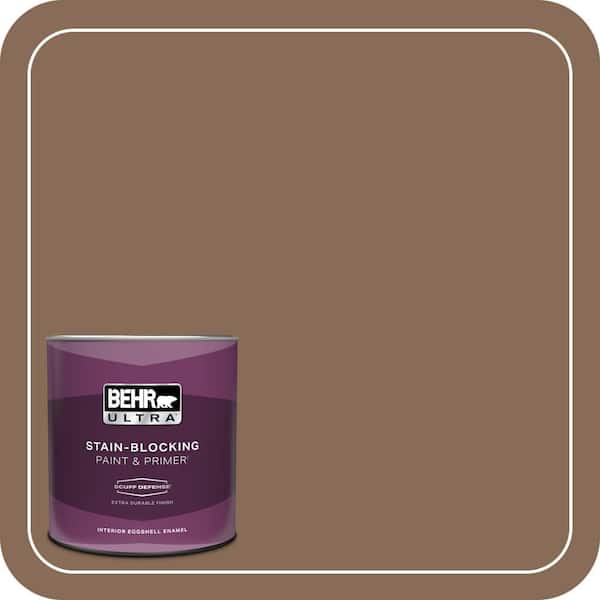 BEHR ULTRA 1 qt. #BNC-34 Spiced Latte Extra Durable Eggshell Enamel Interior Paint & Primer