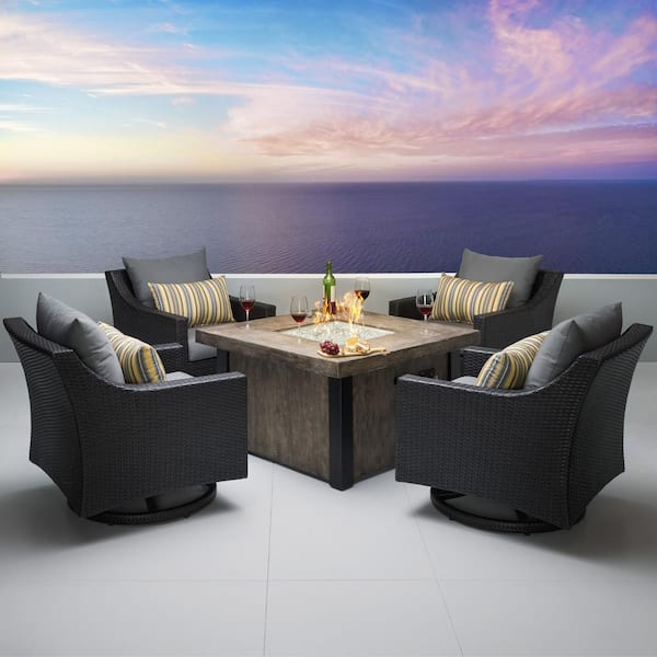 Gas fire pit chat set hot sale