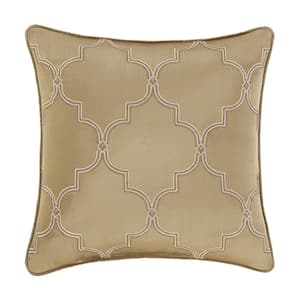 Sympatico Polyester 18 in. Square Embellished Decorative Throw Pillow 18 x 18 in.