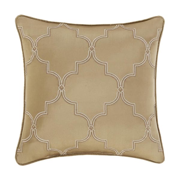 Unbranded Sympatico Polyester 18 in. Square Embellished Decorative Throw Pillow 18 x 18 in.