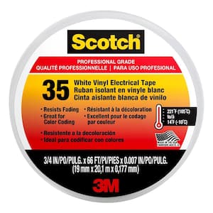 Scotch 0.75 in. x 66 ft. x 7 mil #35 Electrical Tape, White