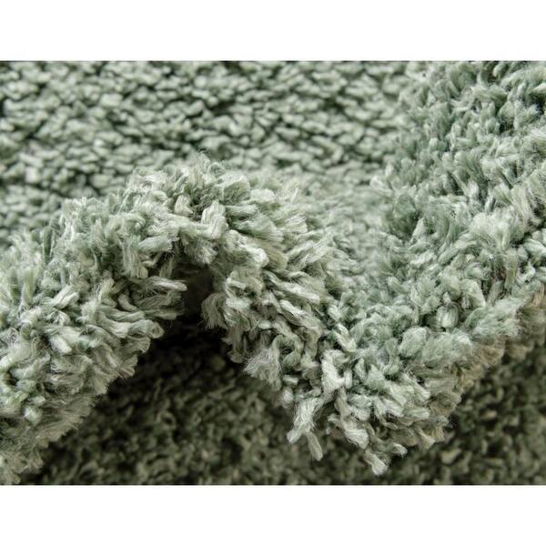 Norwood Sage Green Hand Woven Diamond Design Fringed Area Rugs