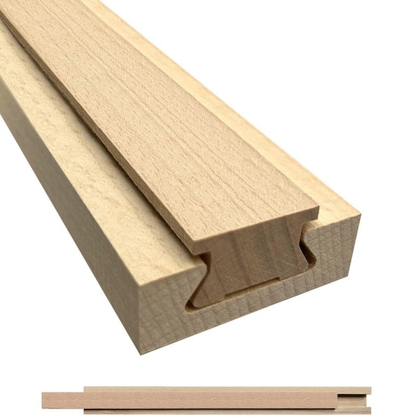 Classic Series 15.7 in. Natural Beech Wood Undermount Drawer Slides Center Mount Smooth Glide 1 Set