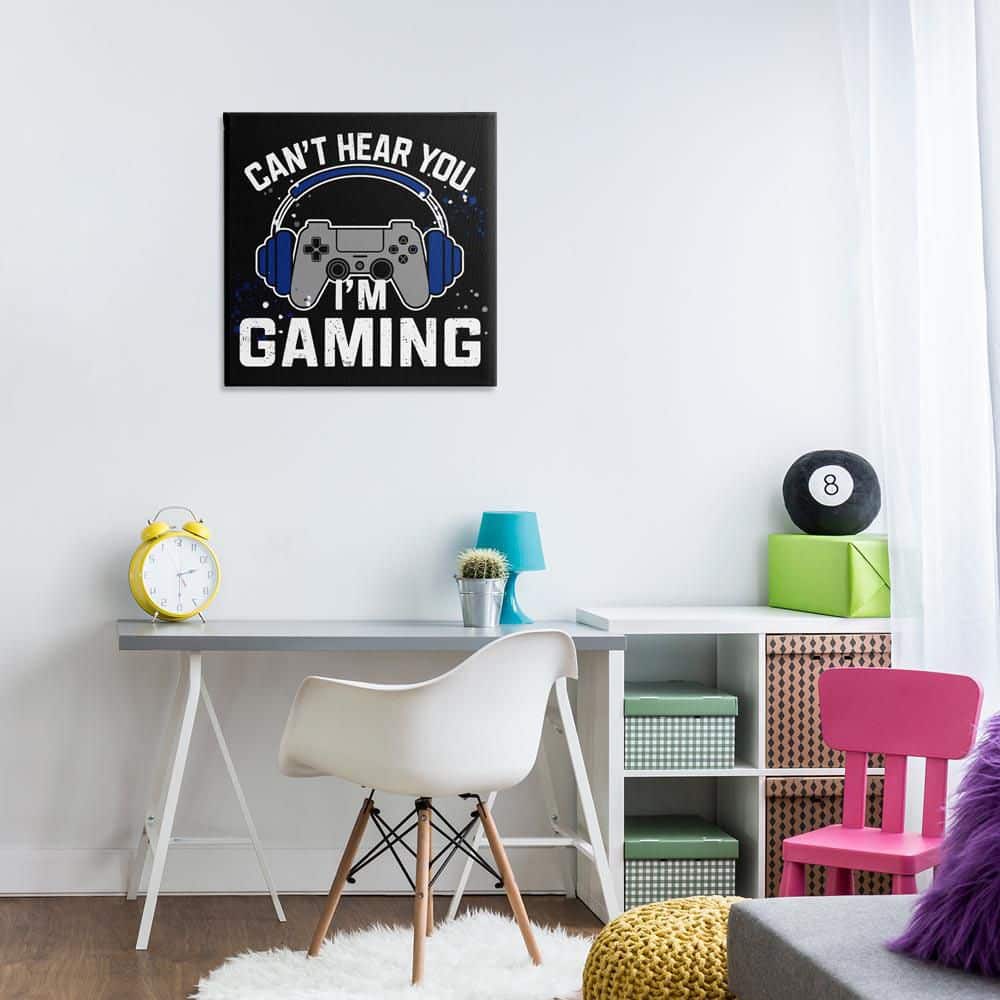Can't Hear You Gaming by Kim Allen Unframed Typography Graphic Art Print 24 in. x 24 in. price history on PriceWatchPro