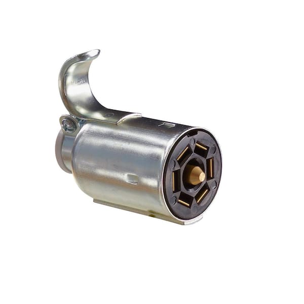 Rv Designer 7-Way RV Plug - Chrome Plated