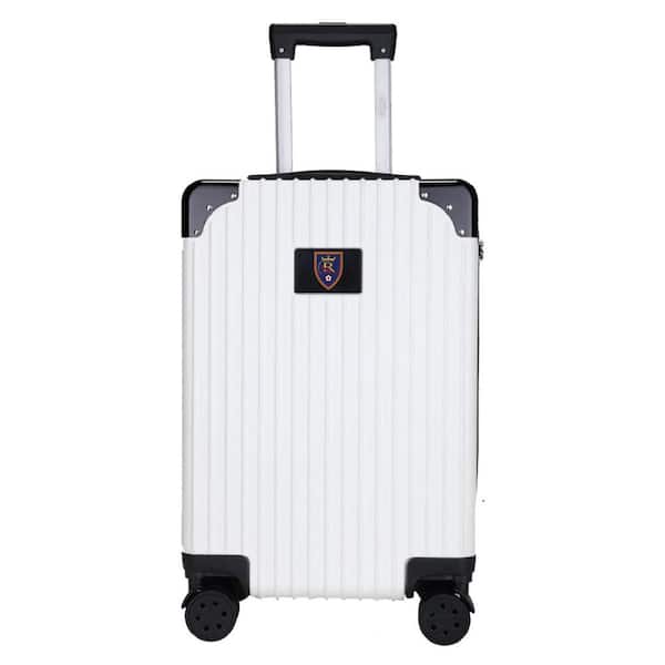 Mojo Real Salt Lake 21 in. Exec 2-Toned Carry on Spinner Luggage- White