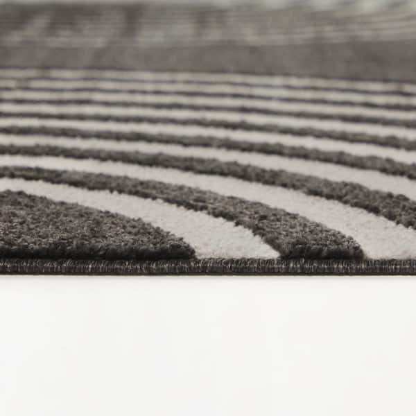 Ferry Black/White 8 ft. x 10 ft. Area Rug