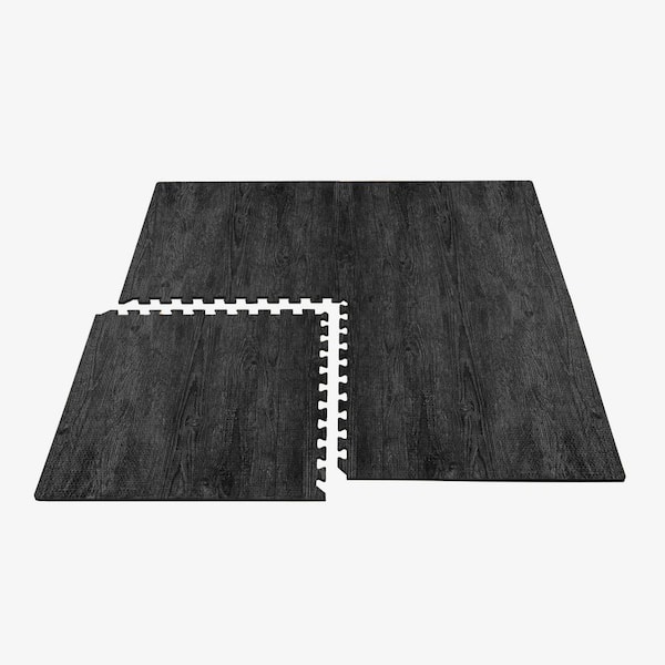 Dark Wood Grain Interlocking EVA Foam Floor Mats (100 Sq. Ft. - 25 pcs –  Crosslinks