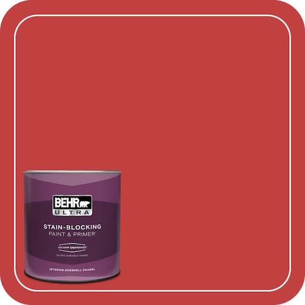 BEHR ULTRA 1 qt. #150B-7 Poinsettia Extra Durable Eggshell Enamel Interior Paint & Primer