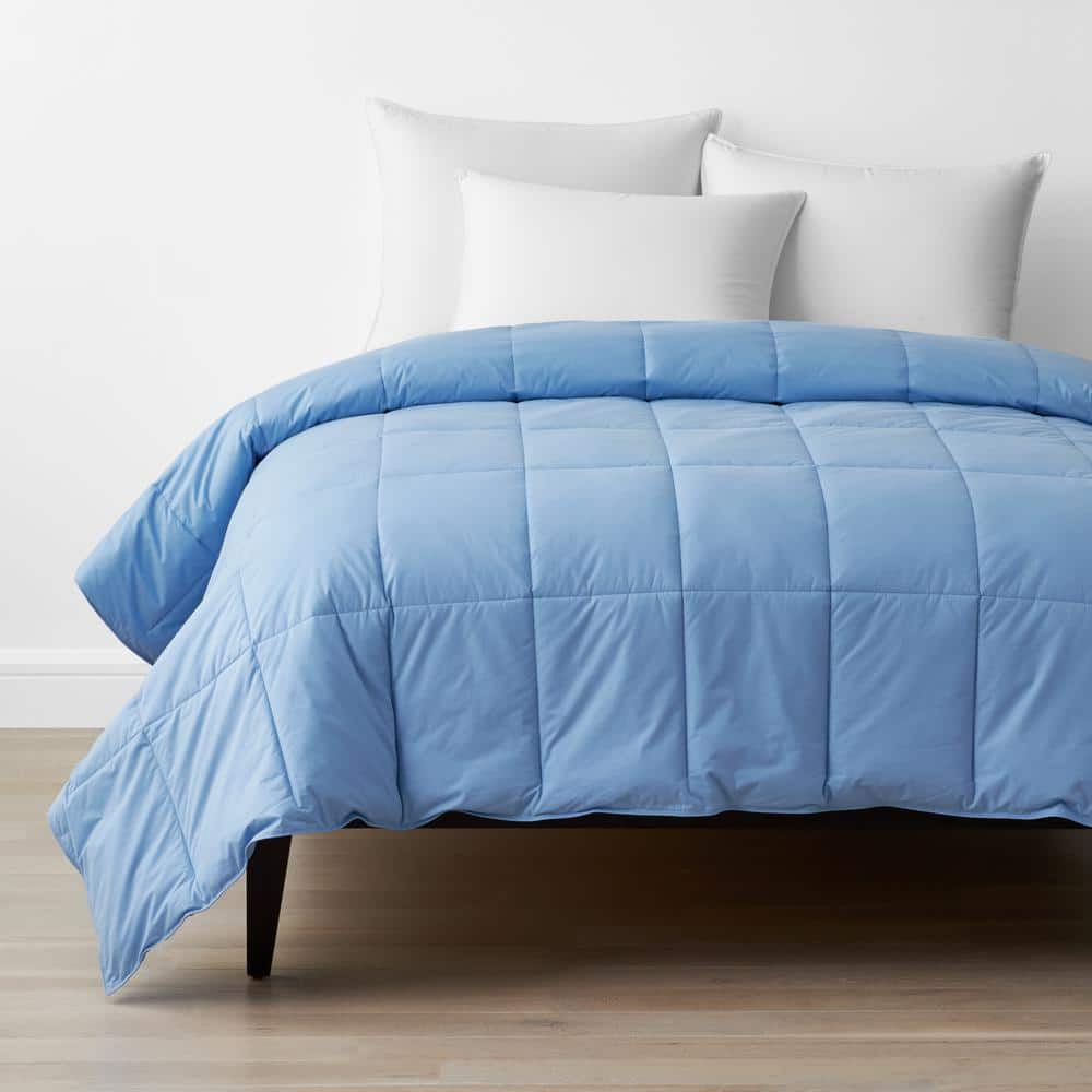 The Company Store Company Cotton Ocean Blue Queen Down Alternative Comforter 10026BQOCNBL