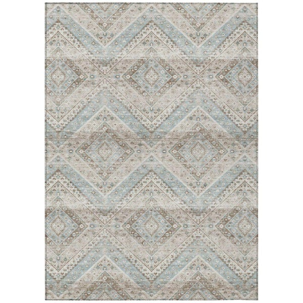 Chantille Machine Washable Indoor/Outdoor Abstract ACN2699 Ivory 3 ft. x 4 ft. Area Rug