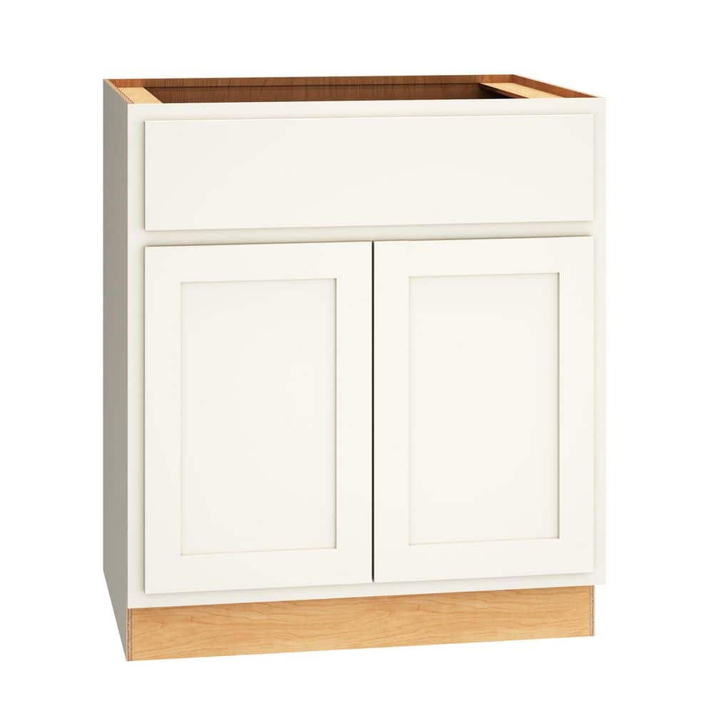 QuickShip Cottage 30 in. W x 24 in. D x 34.5 in. H Assembled Plywood Base Kitchen Cabinet in White Partial Overlay price history on PriceWatchPro