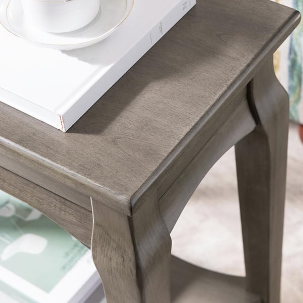 Leick Home Stratus 12 in. Smoke Gray Rectangle Solid Wood Leick Home Stratus 12 in. Smoke Gray Rectangle Solid Wood