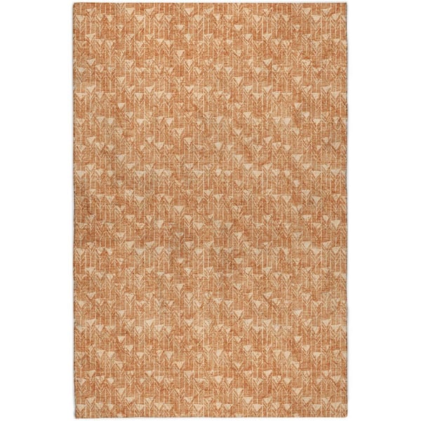 Dream Shag Premium Machine Washable Abstract ADS514 Salmon 10 ft. x 14 ft. Area Rug