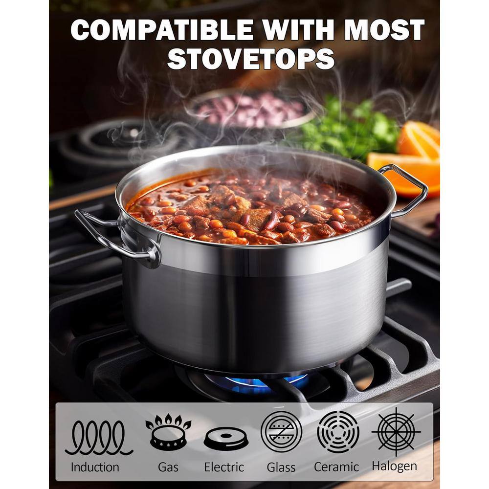 9 Quart Stainless Steel Dutch Oven with Lid