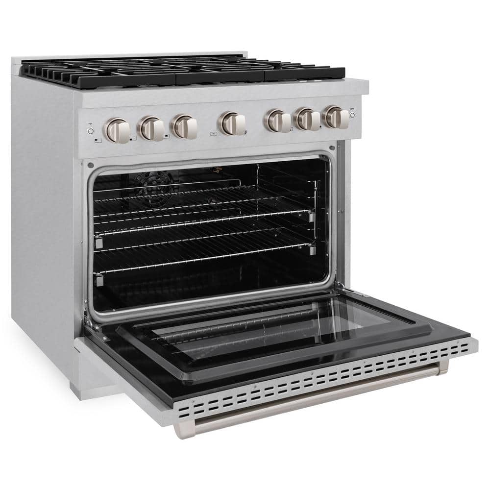 ZLINE 36" Stainless Steel Convection Gas Range with 6 Burners
