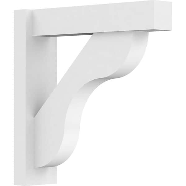 Ekena Millwork Carmel 5 in. W x 20 in. H x 20 in. D Signature Urethane Polyurethane Outlooker with Block Ends