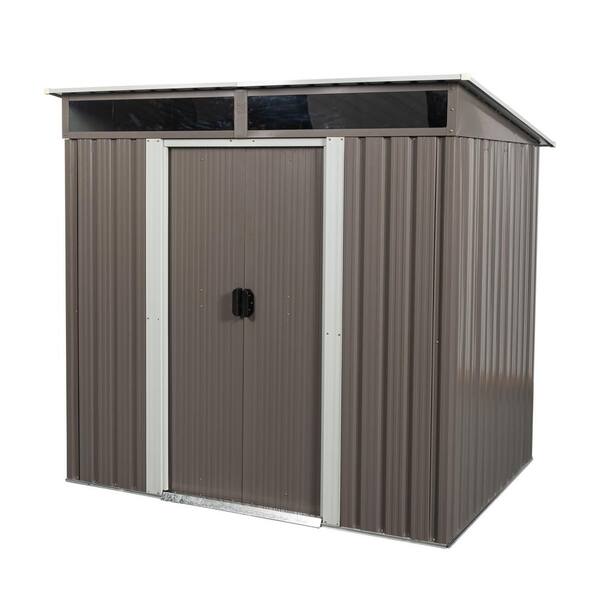 Unbranded 6 ft. W x 5 ft. D Metal Outdoor Storage Shed, Tool Room with Base Vent 30 sq. ft. for Backyard