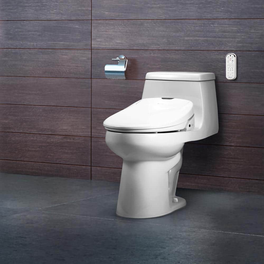 Brondell White Round Luxury Bidet Toilet Seat with Remote