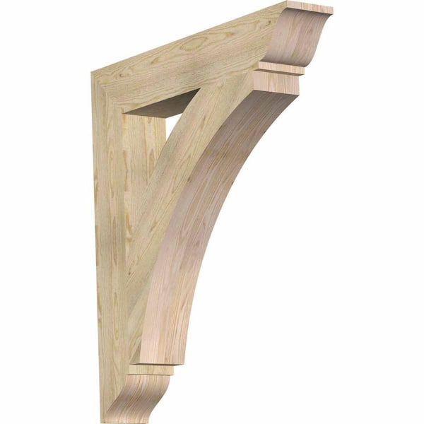 Ekena Millwork 6 in. x 40 in. x 36 in. Douglas Fir Thorton Traditional Rough Sawn Bracket
