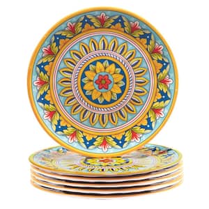 Palermo Mulitcolor Melamine Salad Plate Set Of 6