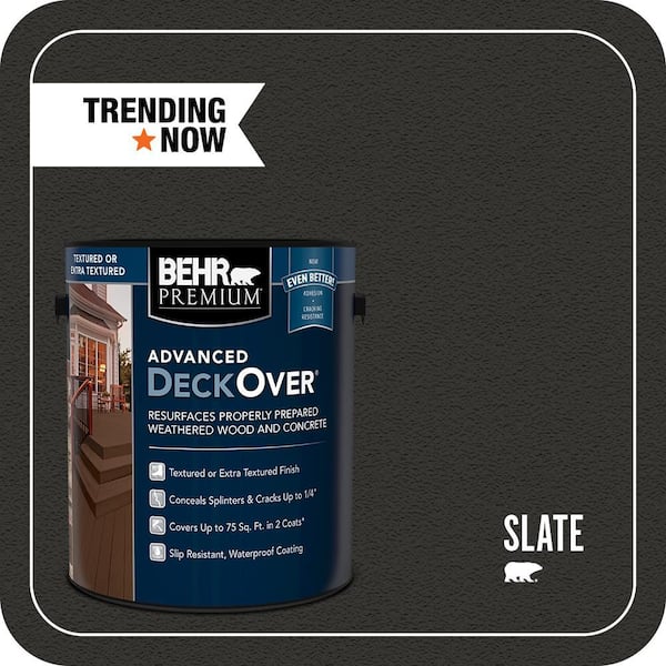 1 gal. #SC-102 Slate Textured Solid Color Exterior Wood and Concrete Coating