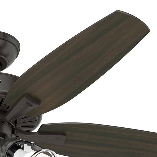Hunter Bronze Ceiling Fan 5 Blade LED Lighted 48 in Cottage Rustic Style Indoor 