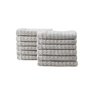 Northern Pacific 12-Piece Gray Cotton Wash Towel Set