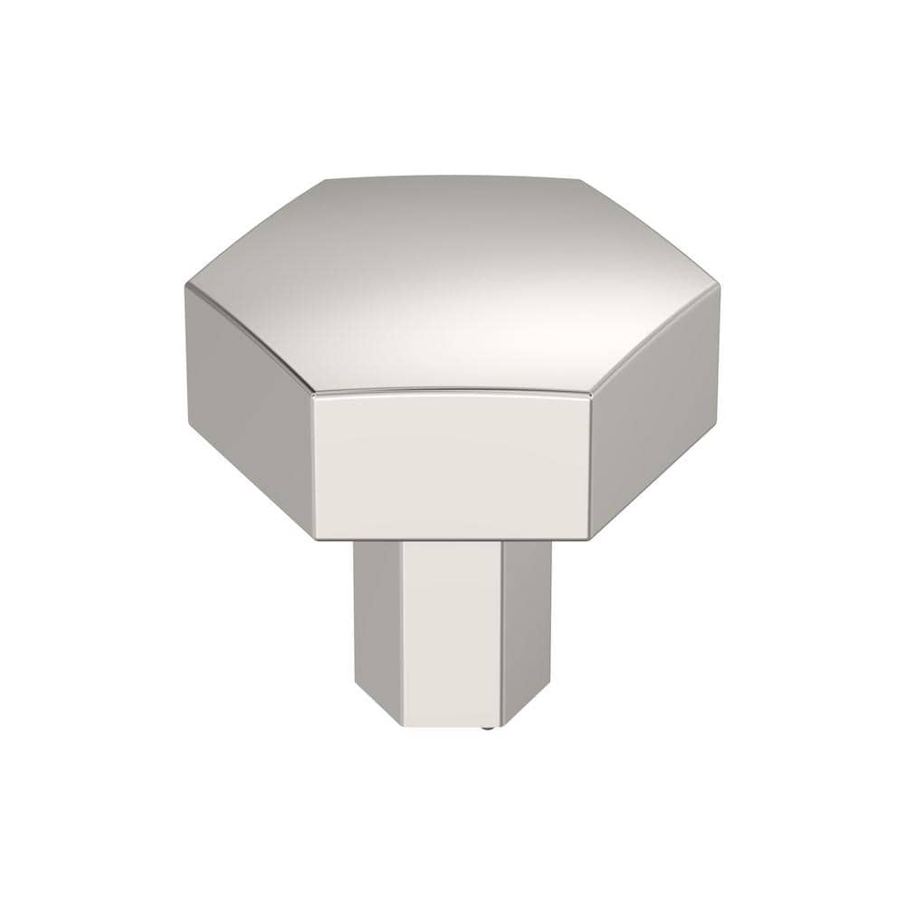 Caliber 1-1/4 in. (32 mm) Modern Polished Nickel Geometric Cabinet Knob price history on PriceWatchPro