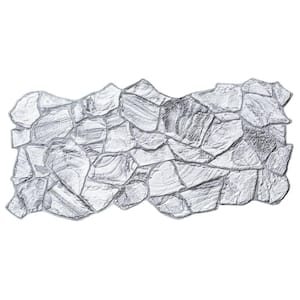 3D Falkirk Retro V 39 in. x 19 in. White Charcoal Faux Stone PVC Decorative Wall Paneling (10-Pack)