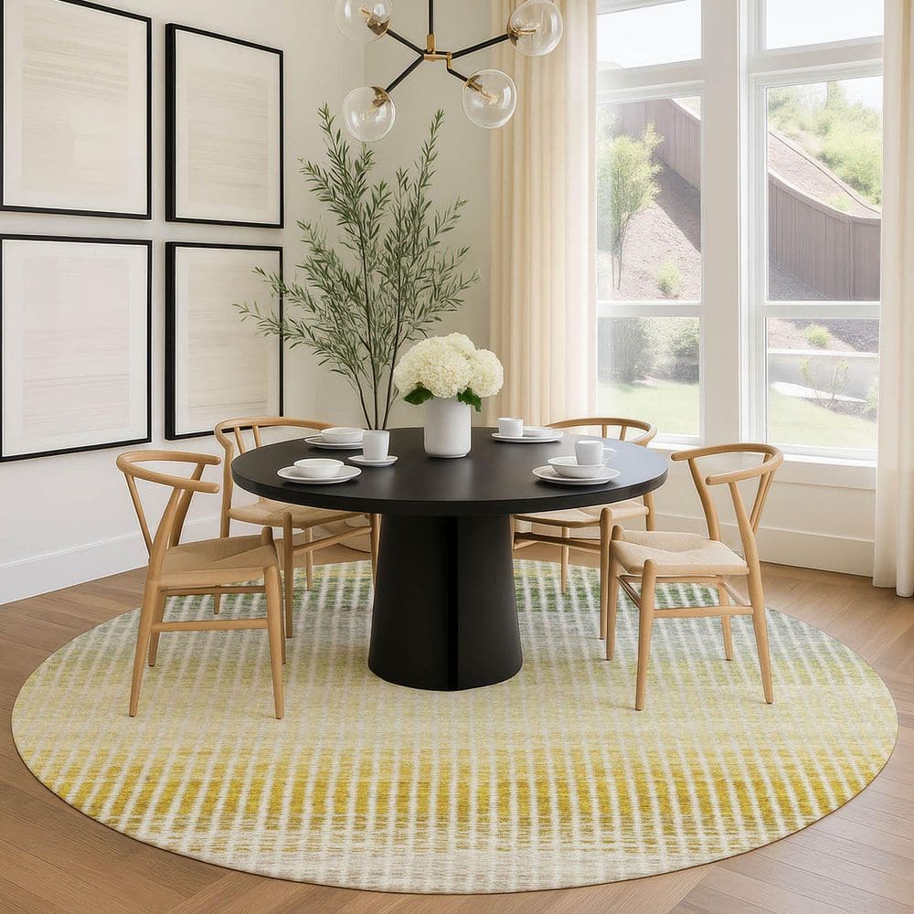 Chantille Machine Washable Indoor/Outdoor Abstract ACN2313 Copper 8 ft. x 8 ft. Round Rug price history on PriceWatchPro