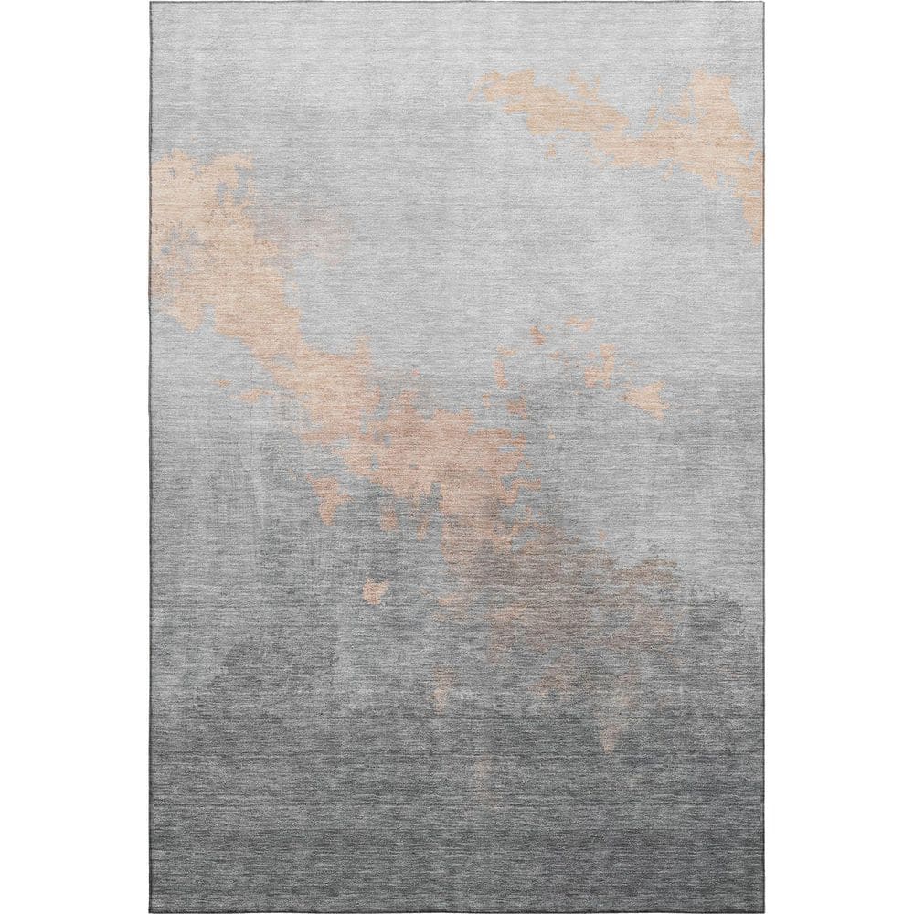 Mayfield Premium Machine Washable Abstract AMF1881 Peach 8 ft. x 10 ft. Area Rug price history on PriceWatchPro