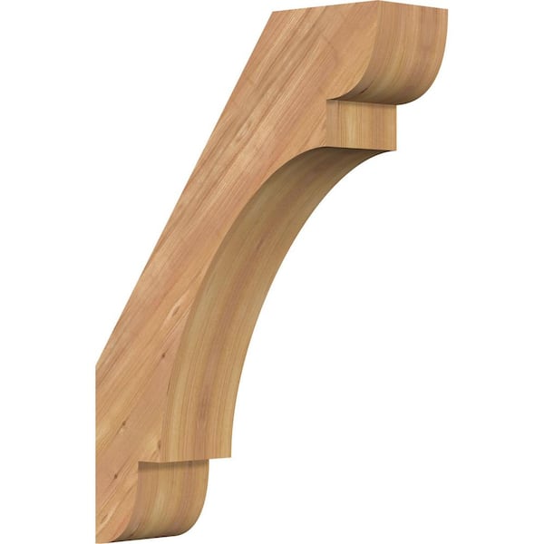 Ekena Millwork 5 1/2"W x 20"D x 28"H Olympic Smooth Knee Brace, Western Red Cedar