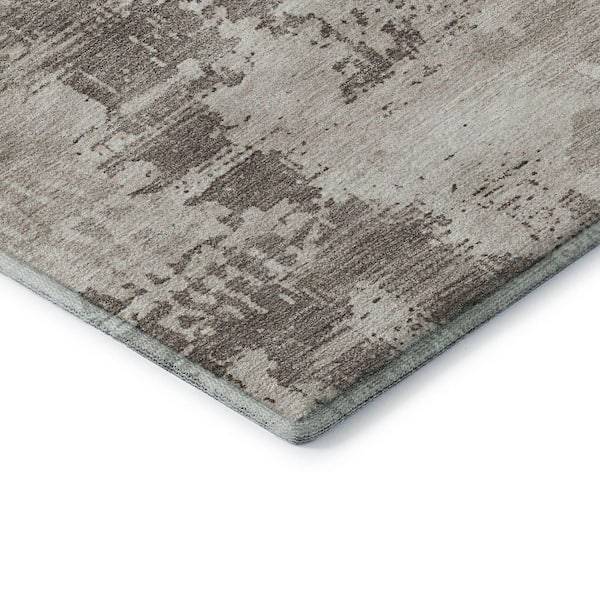 Mayfield Premium Machine Washable Abstract AMF1062 Beige 10 ft. x 14 ft. Area Rug