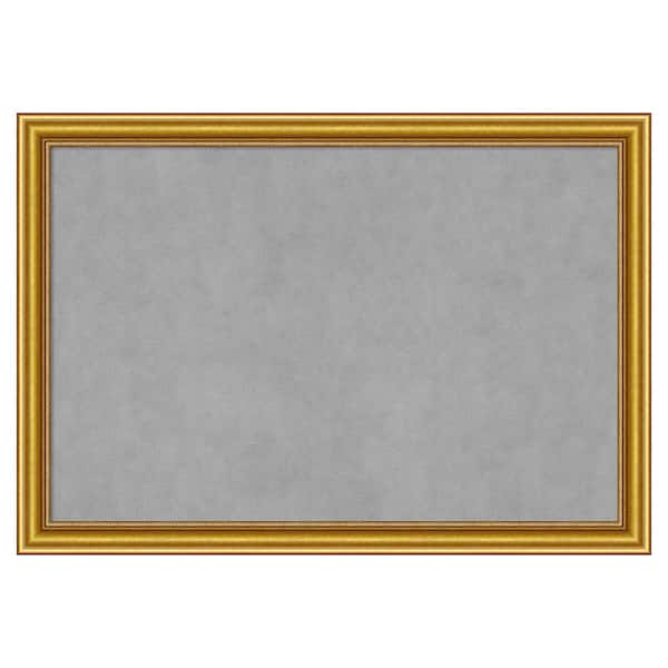 Amanti Art Townhouse Gold 40 in. x 28 in Framed Magnetic Board