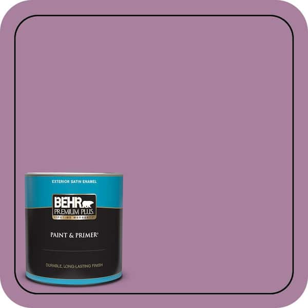 BEHR PREMIUM PLUS 1 qt. #M110-5 Amazonian Orchid Satin Enamel Exterior Paint & Primer