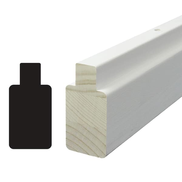 Alexandria Moulding DA 696 2 in. x 4-1/32 in. x 98 in. Primed Pine Wood Finger-Jointed Storm Door Adapter Moulding (for 6-9/16" jambs)