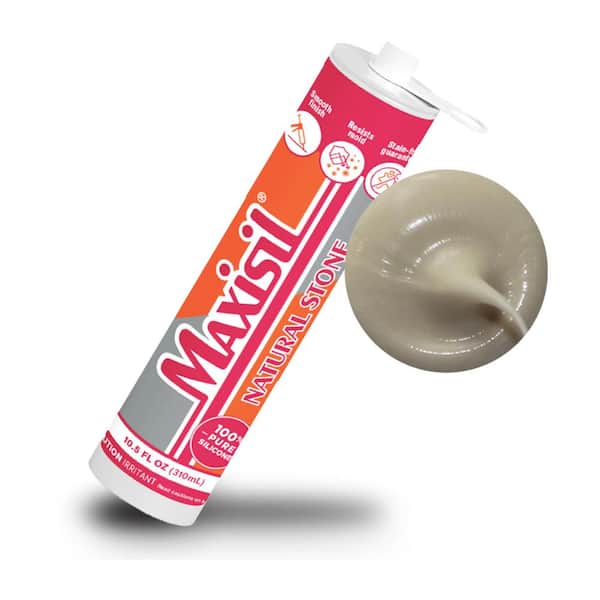 Maxisil 10.5 oz. Off-White (Vanilla) Standard Tube Natural Stone Silicone Sealant Tube (Each)