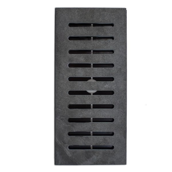 Unbranded Made2Match MSI Montauk Black Gauged Slate 5 in. x 11 in. Flush Floor Tile Vent Register
