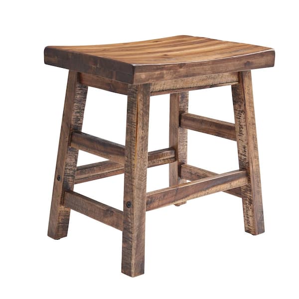 Alaterre Furniture Durango 20"H Industrial Wood Dining Stool