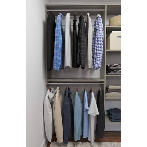 Tribesigns 3.94-ft to 3.94-ft W x 5.84-ft H Brown Ventilated Shelving Wood  Closet System in the Wood Closet Kits department at