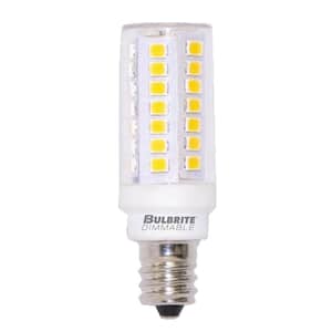 70 - Watt Equivalent Warm White Light T6 (E12) Candelabra Screw, Dimmable Clear LED Light Bulb 2700K (2-Pack)