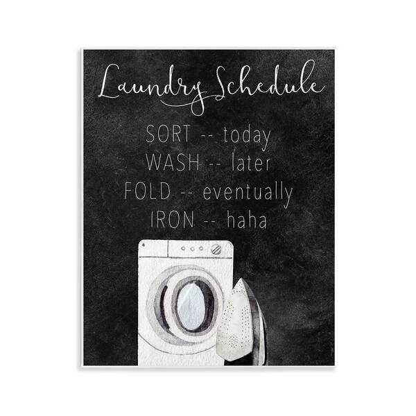 Lazy Laundry Schedule Humor by Kim Allen Unframed Country Graphic Art Print 14 in. x 11 in.
