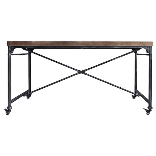 Armen Living Enzo Industrial Grey Dining Table
