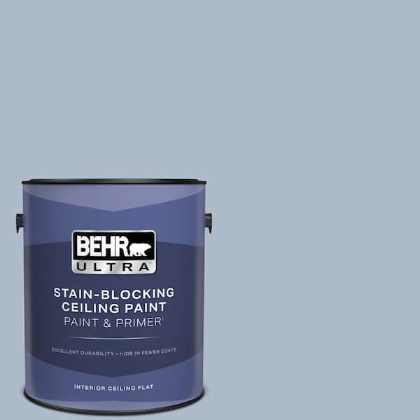 BEHR ULTRA 1 gal. #PPU15-16 Simply Blue Ceiling Flat Interior Paint with Primer