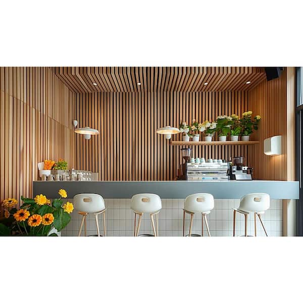 Ejoy 93 in. x 6 in. x 0.8 in. Solid Wood Wall Cladding